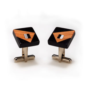 Cufflink C | Cufflinks by by Studio Brendon Collins - Unique wooden jewellery made with exotic and Australian native timbers.