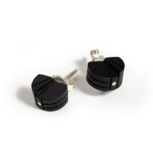 Luna | Carved Ebony Earrings by Studio Brendon Collins - Unique wooden jewellery made with exotic and Australian native timbers.