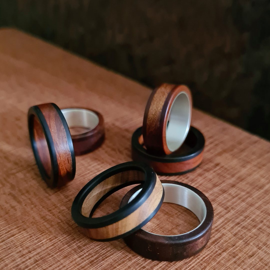 Wooden Tree Of Life Titanium Ring | Mens Rings | Just Rings