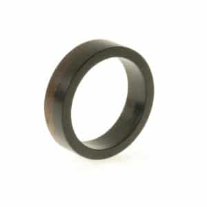 Wooden band ring handmade from Indian ebony and Indian rosewood